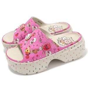 NEW CROCS x Line Friends Stomp Slide Petit Sweet Platform Rare Sandal Limited 10